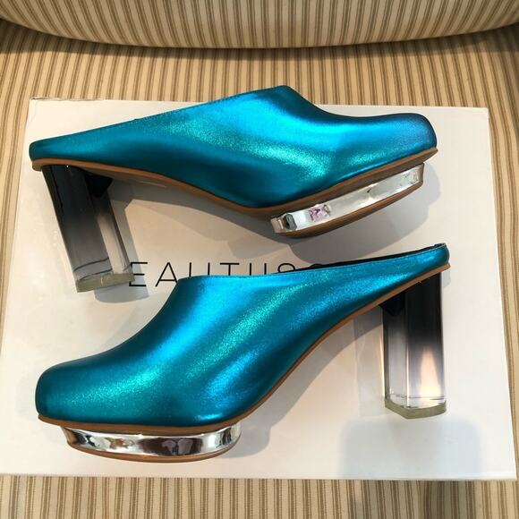 NEW Beautiisoles Metallic Platform Robyn Heels - Picture 1 of 10